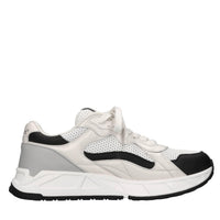 Sneakers Kick Off in pelle e tessuto 