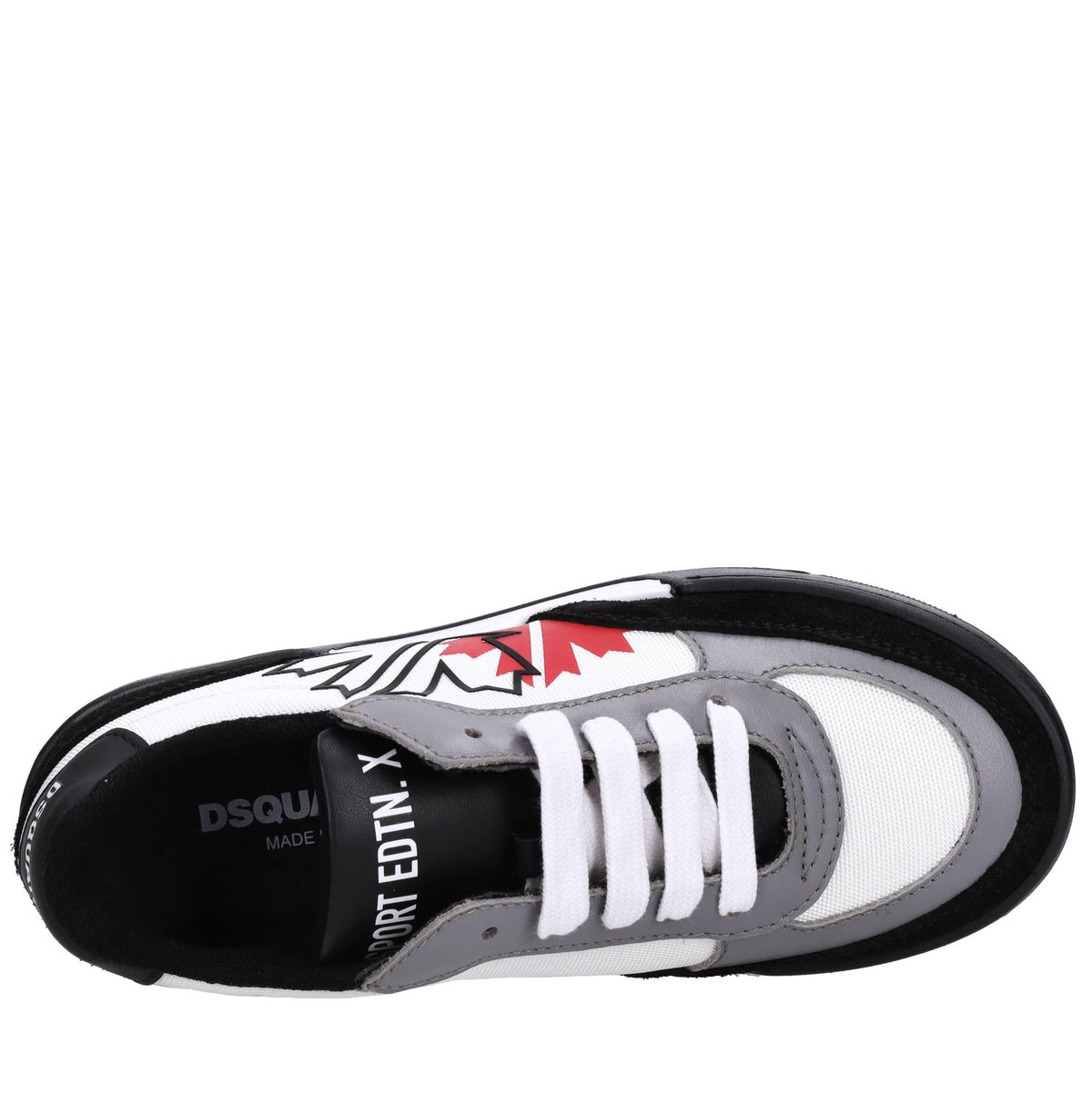 Sneakers in camoscio e tessuto 