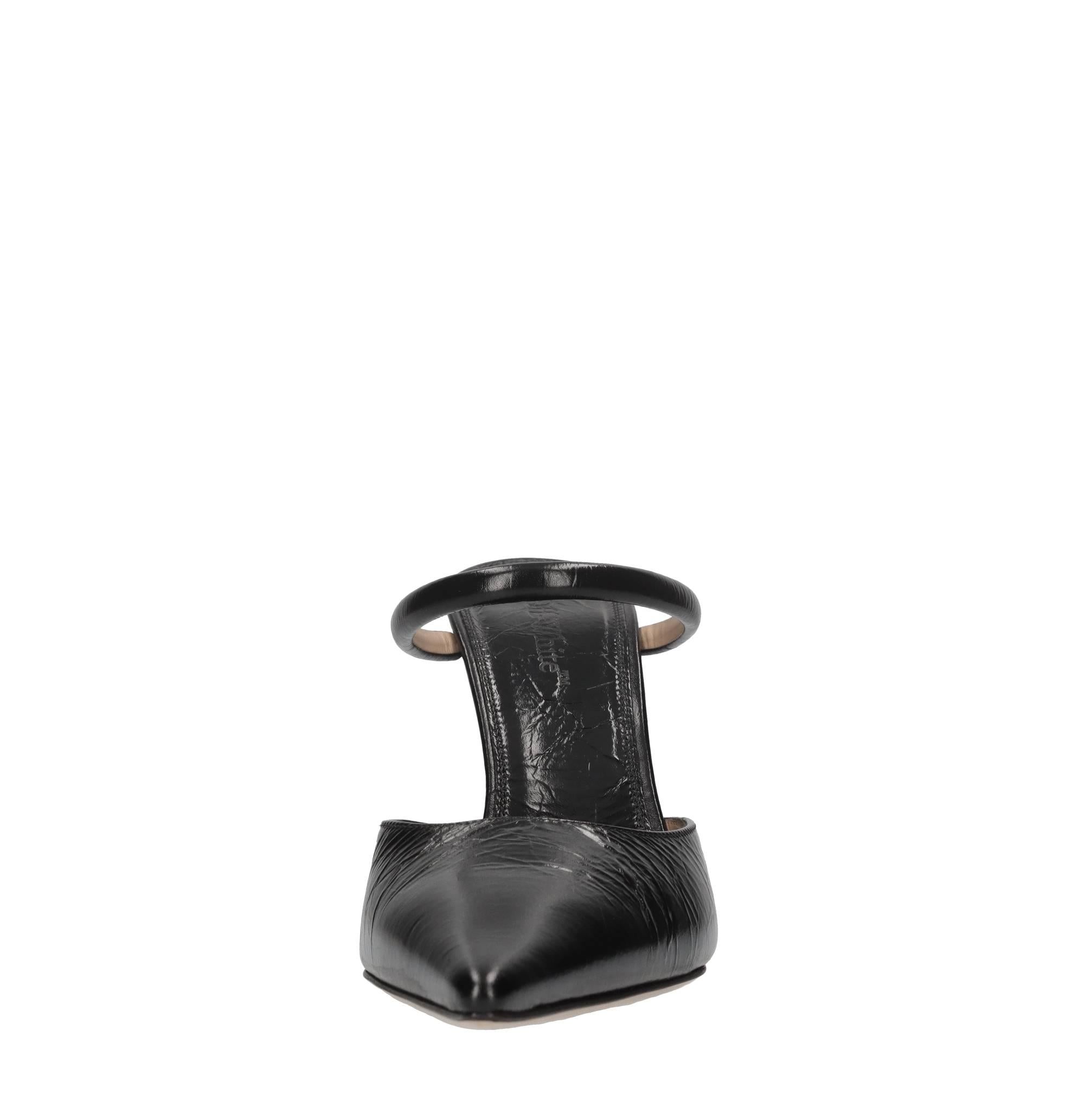Mules Lollipop Metal in pelle 