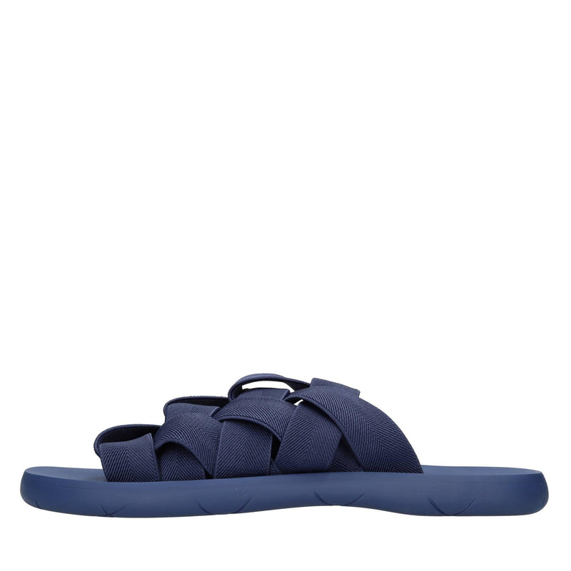 Mules in tessuto e gomma 