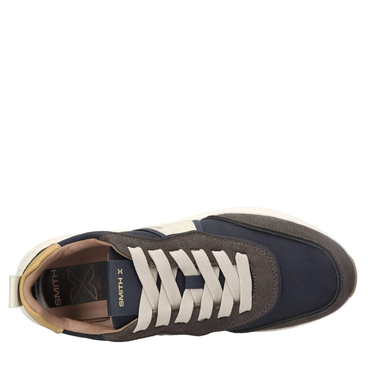 Sneakers in ecopelle e tessuto 