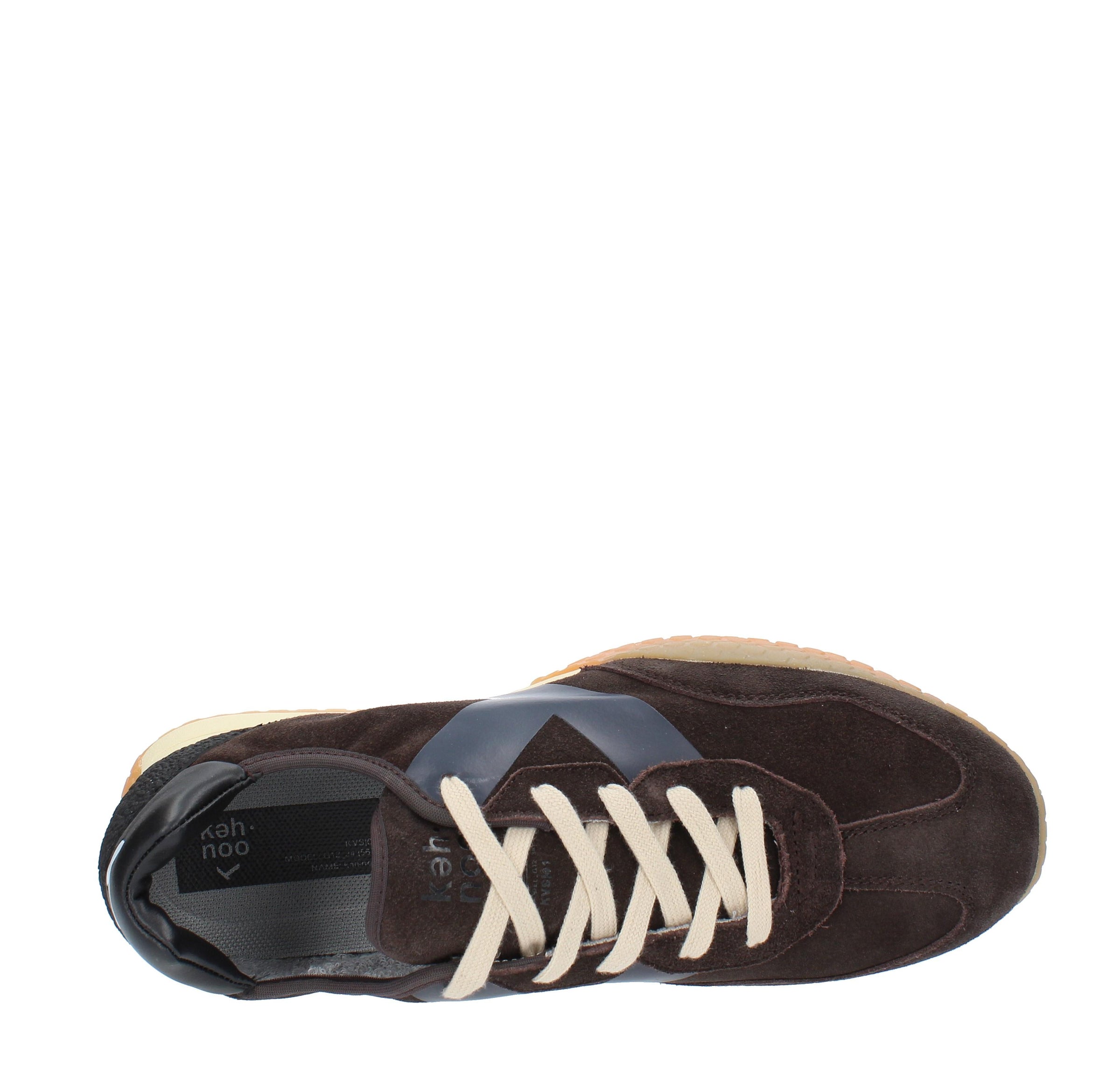 Sneakers in camoscio, tessuto e gomma 