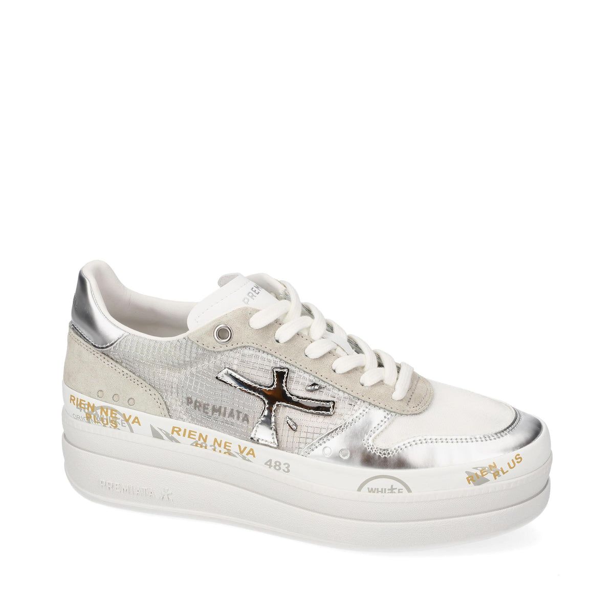 Sneakers multimateriale 