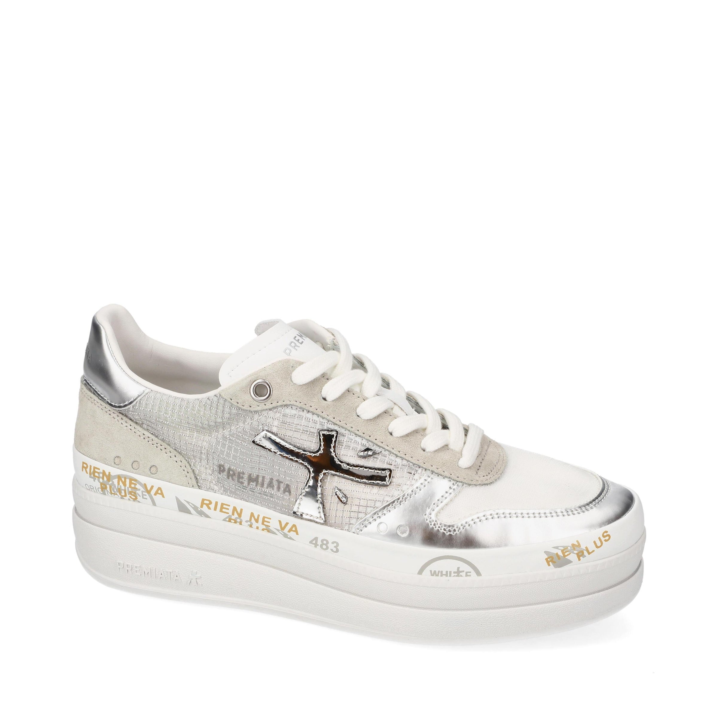 Sneakers multimateriale 