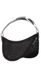 MUGLER Borsa Spiral Curve in raso e cristalli