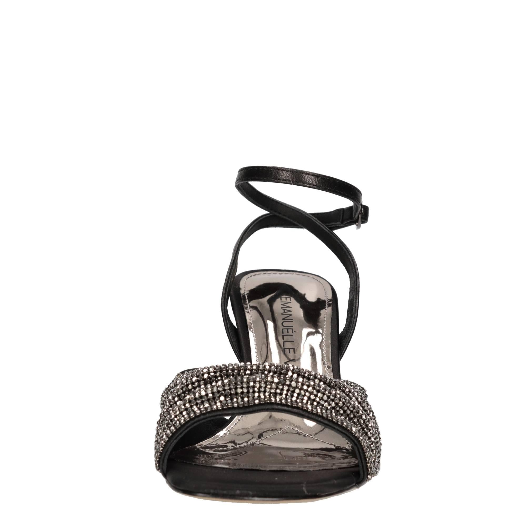 Sandali in raso e strass 