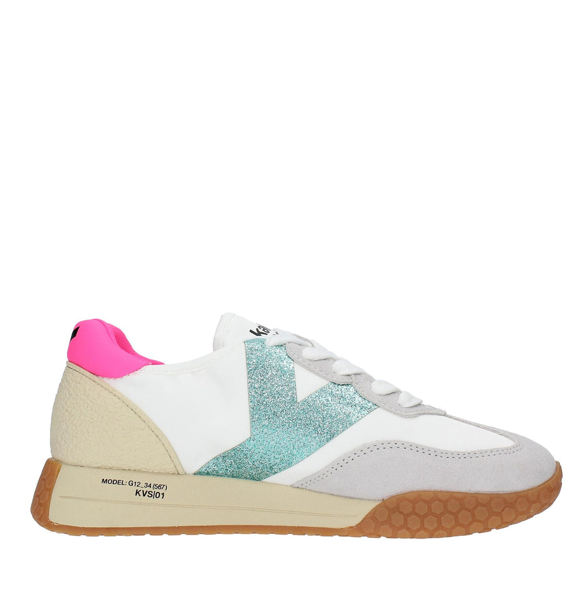 Sneakers in camoscio tessuto e gomma 