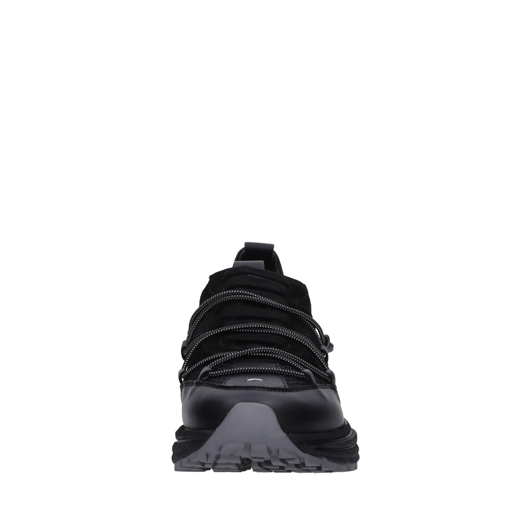 Sneakers in camoscio e pelle 