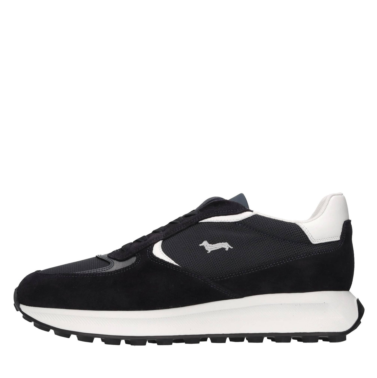 Sneakers in camoscio,pelle e tessuto 