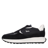 Sneakers in camoscio,pelle e tessuto 