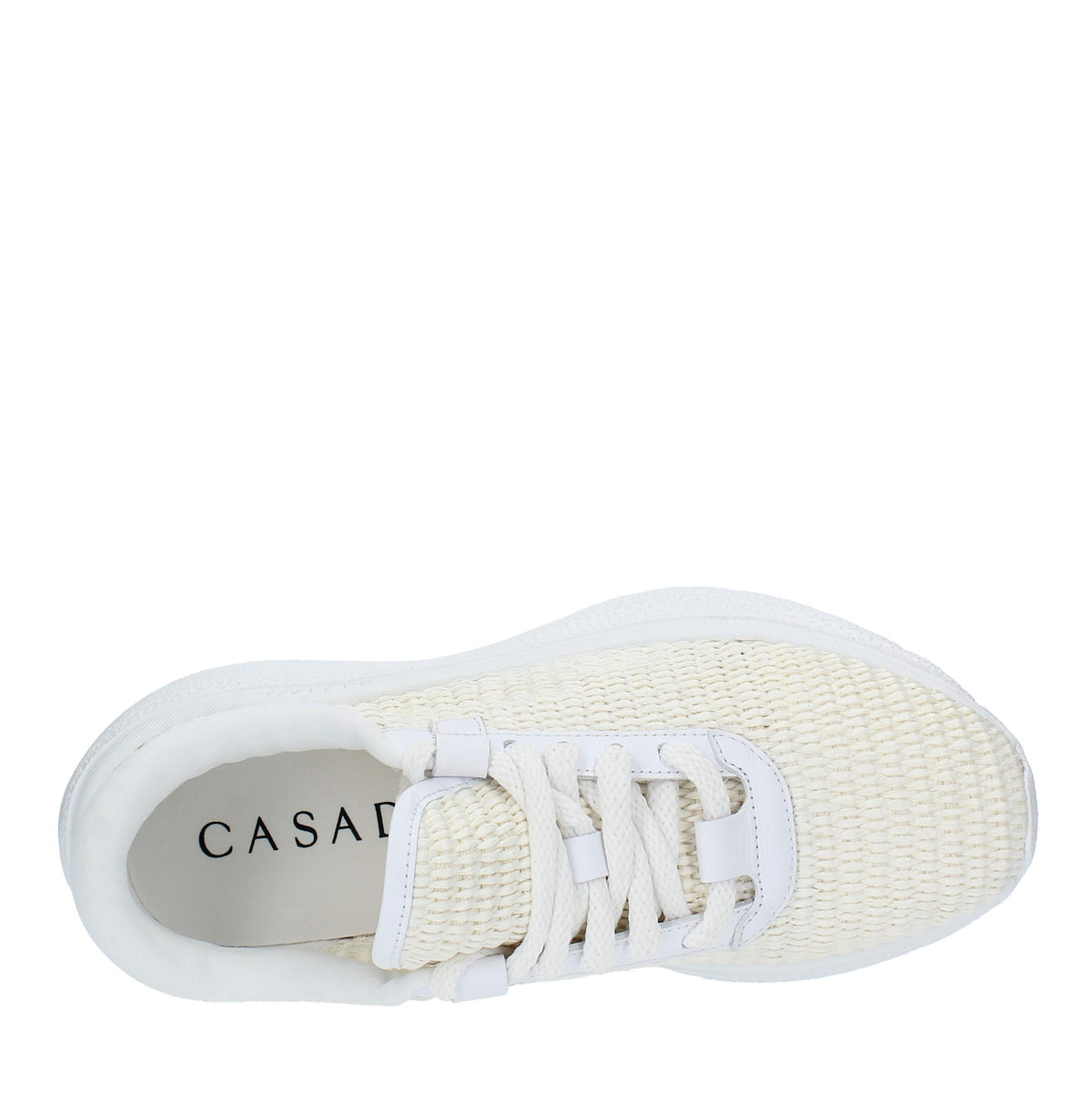 Sneakers CASADEI modello MIA in pelle e rafia 