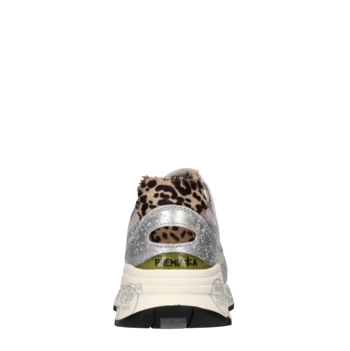Sneakers in pelle e tessuto 