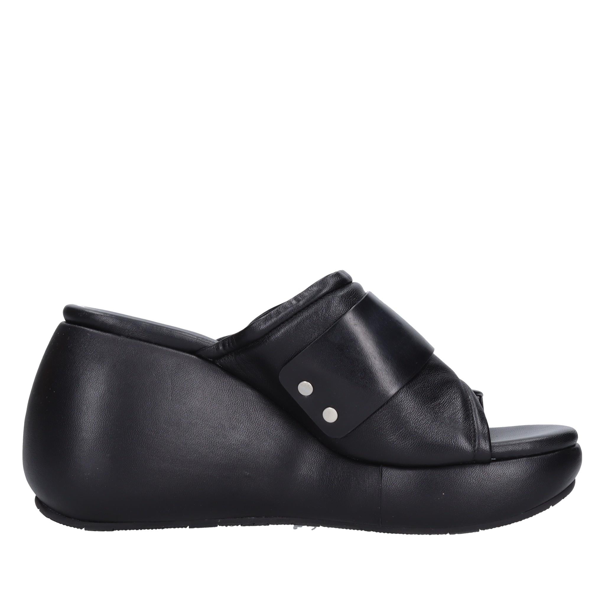 Mules Zeppa in pelle 