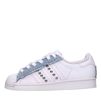 Sneakers in pelle e tessuto 