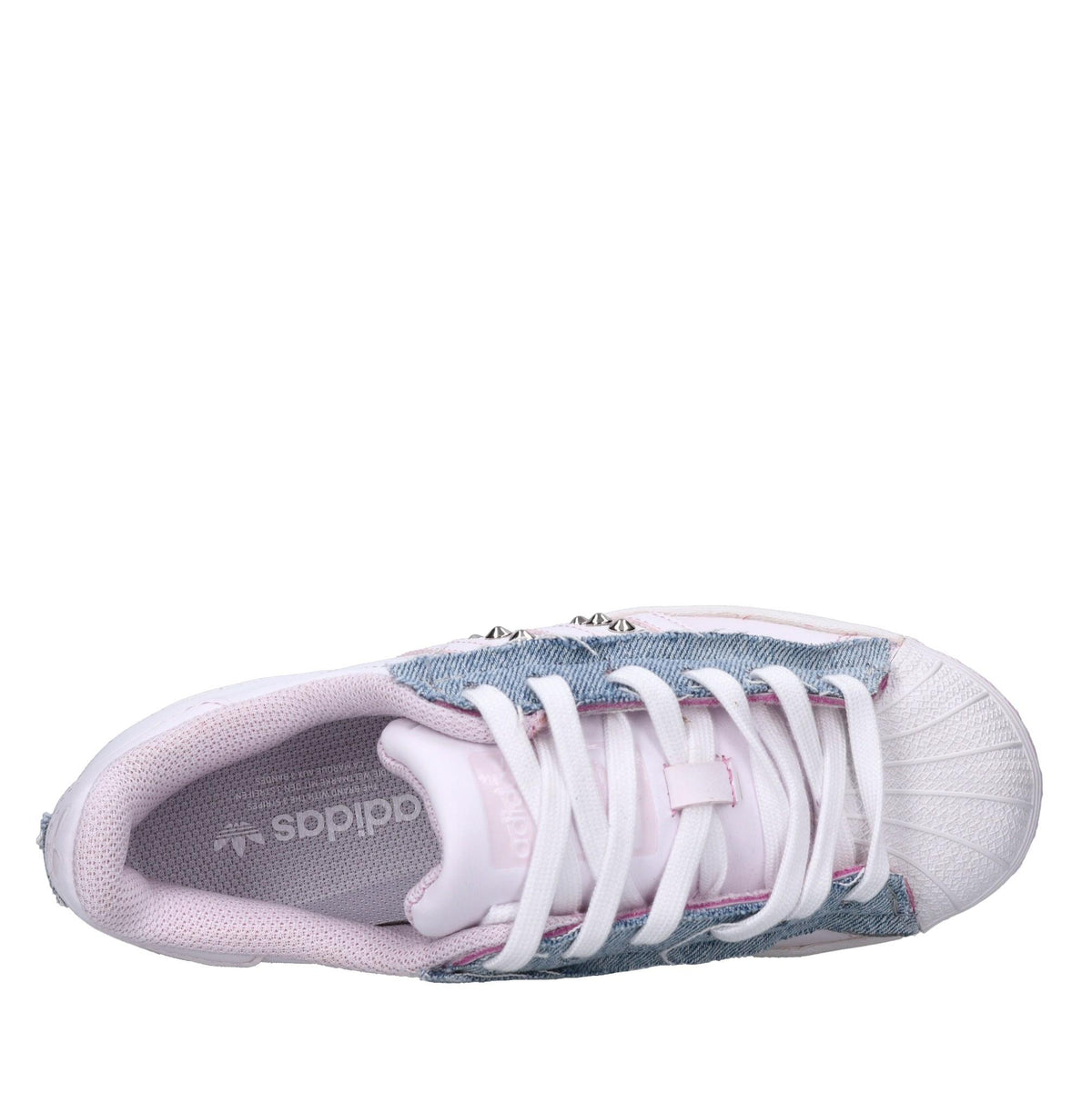 Sneakers in pelle e tessuto 