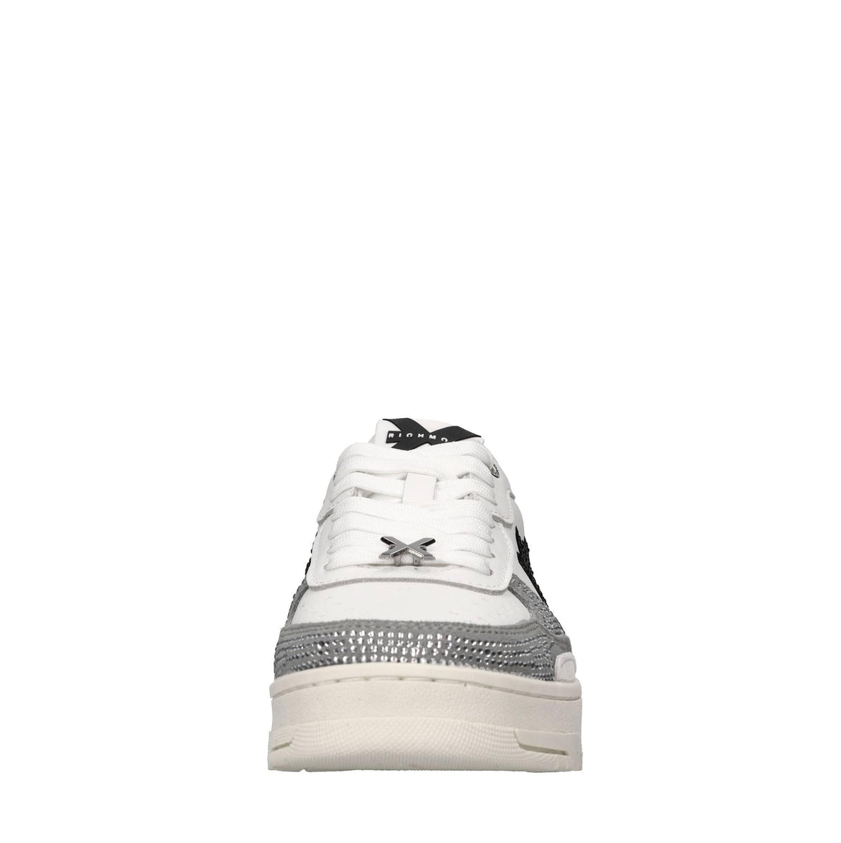 Sneakers in pelle ecopelle e strass 
