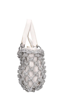 Borsa in ecopelle e strass modello Kobo Knots 