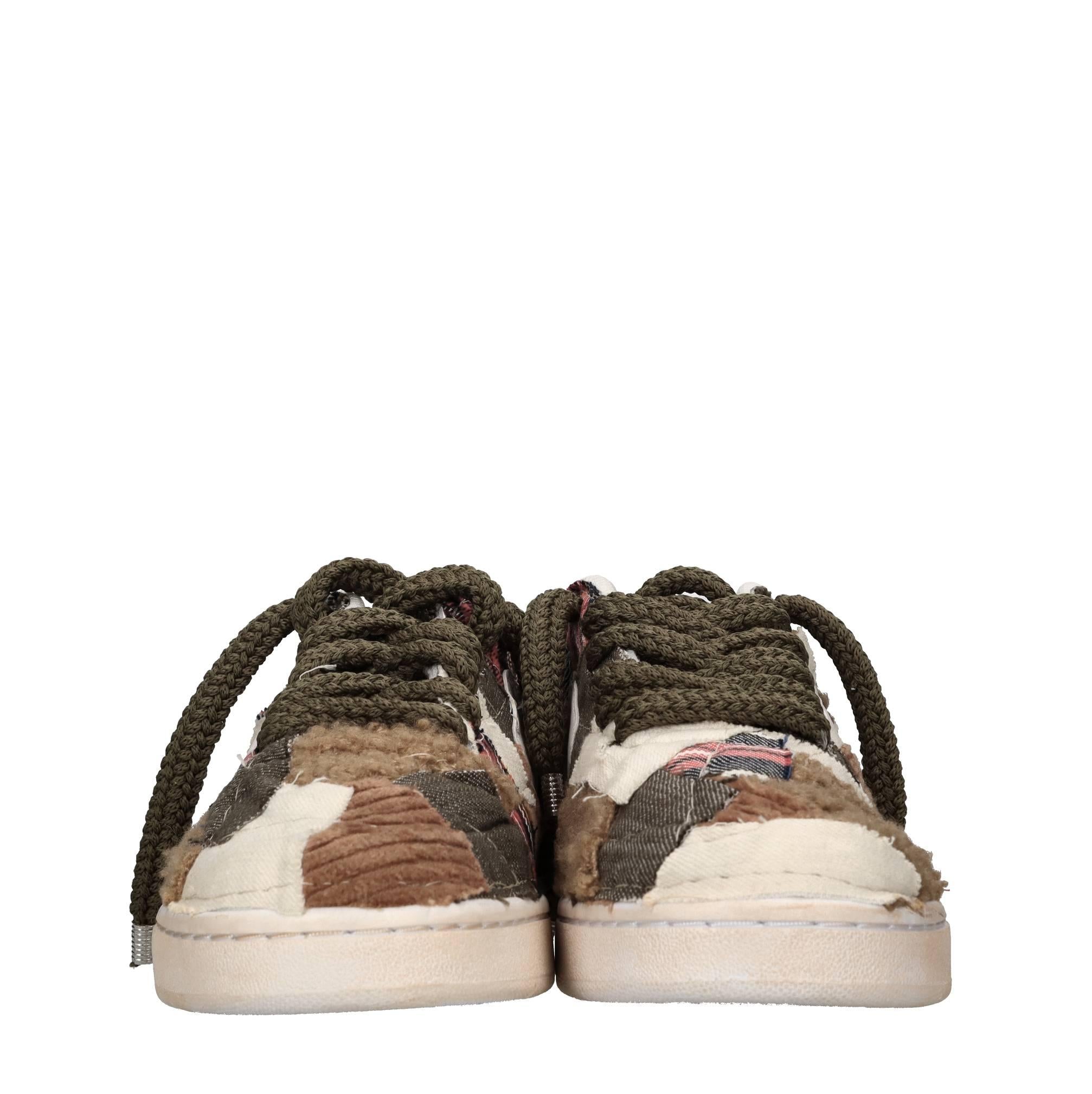 Sneakers in tessuto ed ecopelle 