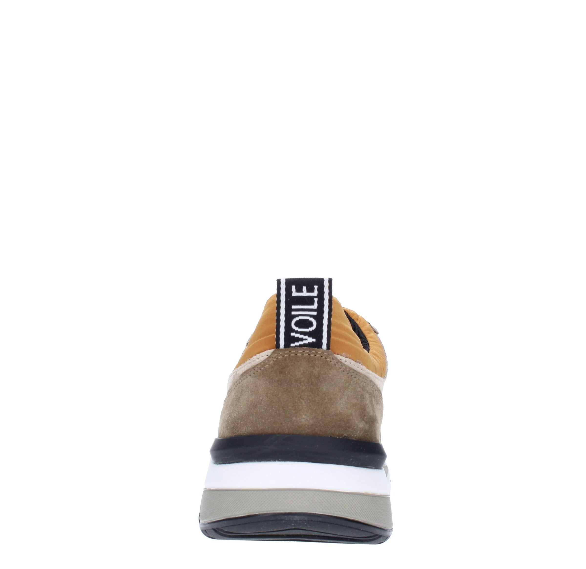 Sneakers VOILE BLANCHE modello JHIMMY in camoscio pelle e tessuto 