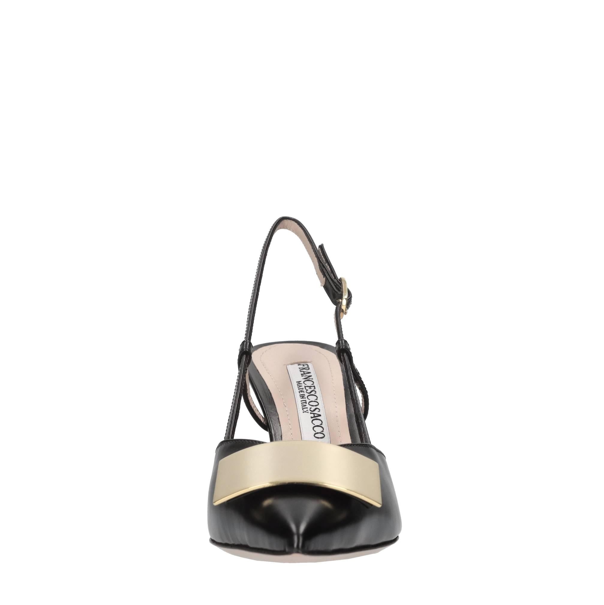 Décolleté slingback in pelle 