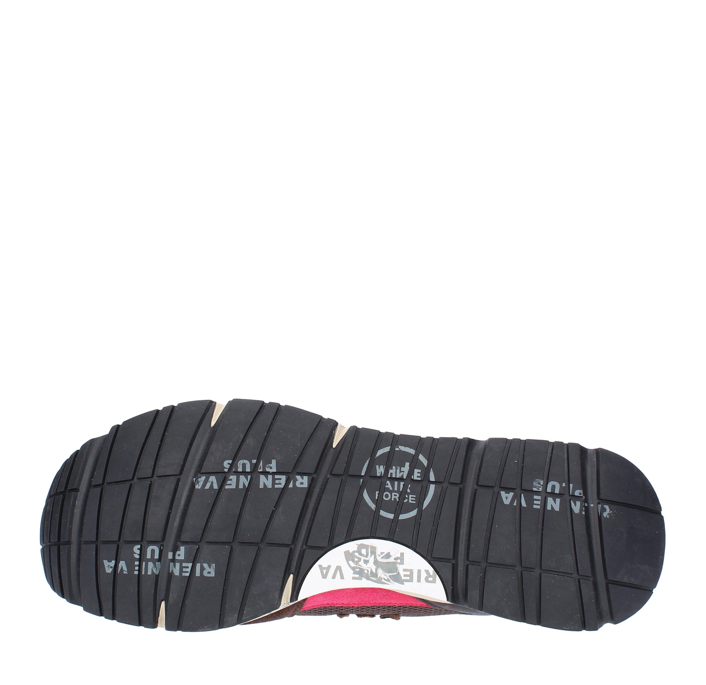 Sneakers in camoscio pelle e tessuto 