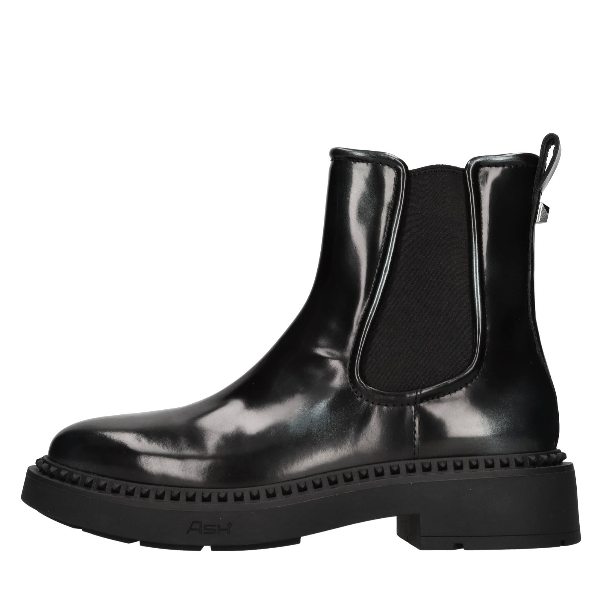 Stivaletti beatles in pelle e tessuto 
