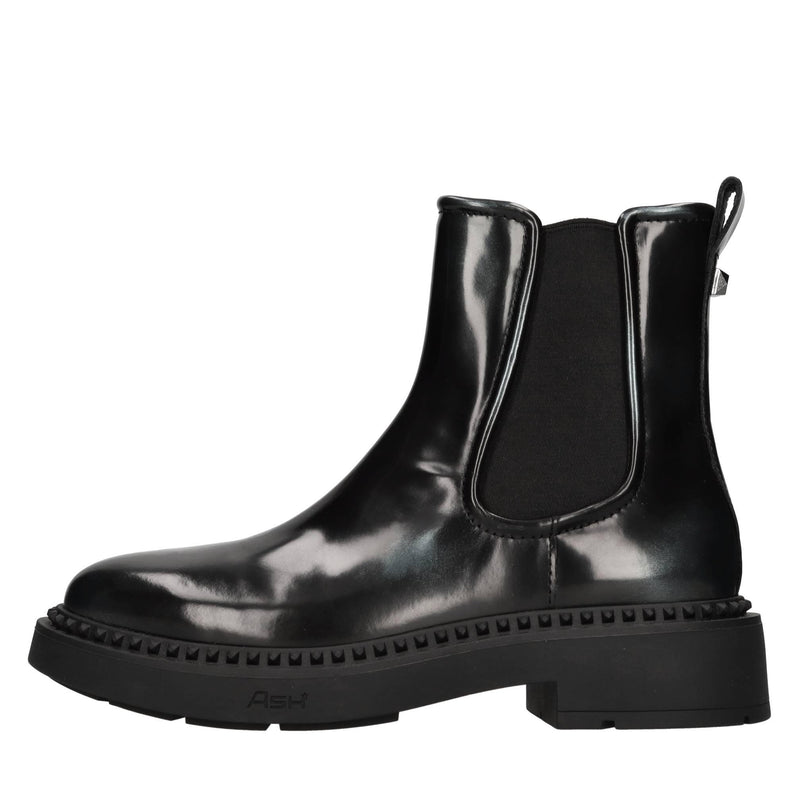 Stivaletti beatles in pelle e tessuto 