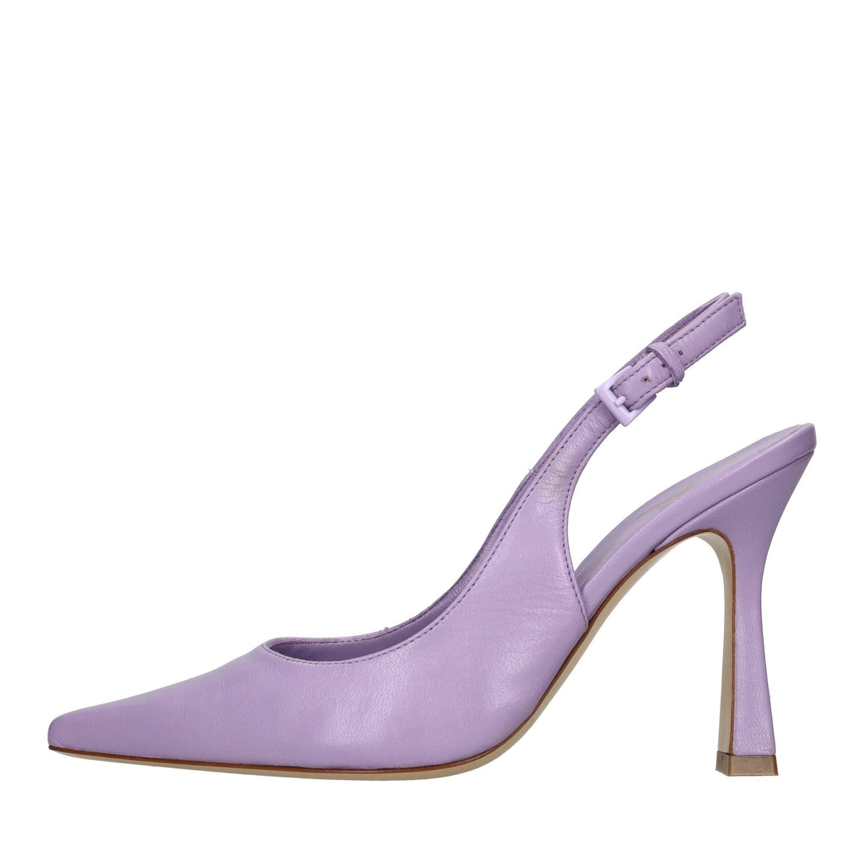 Décolleté slingback in pelle 