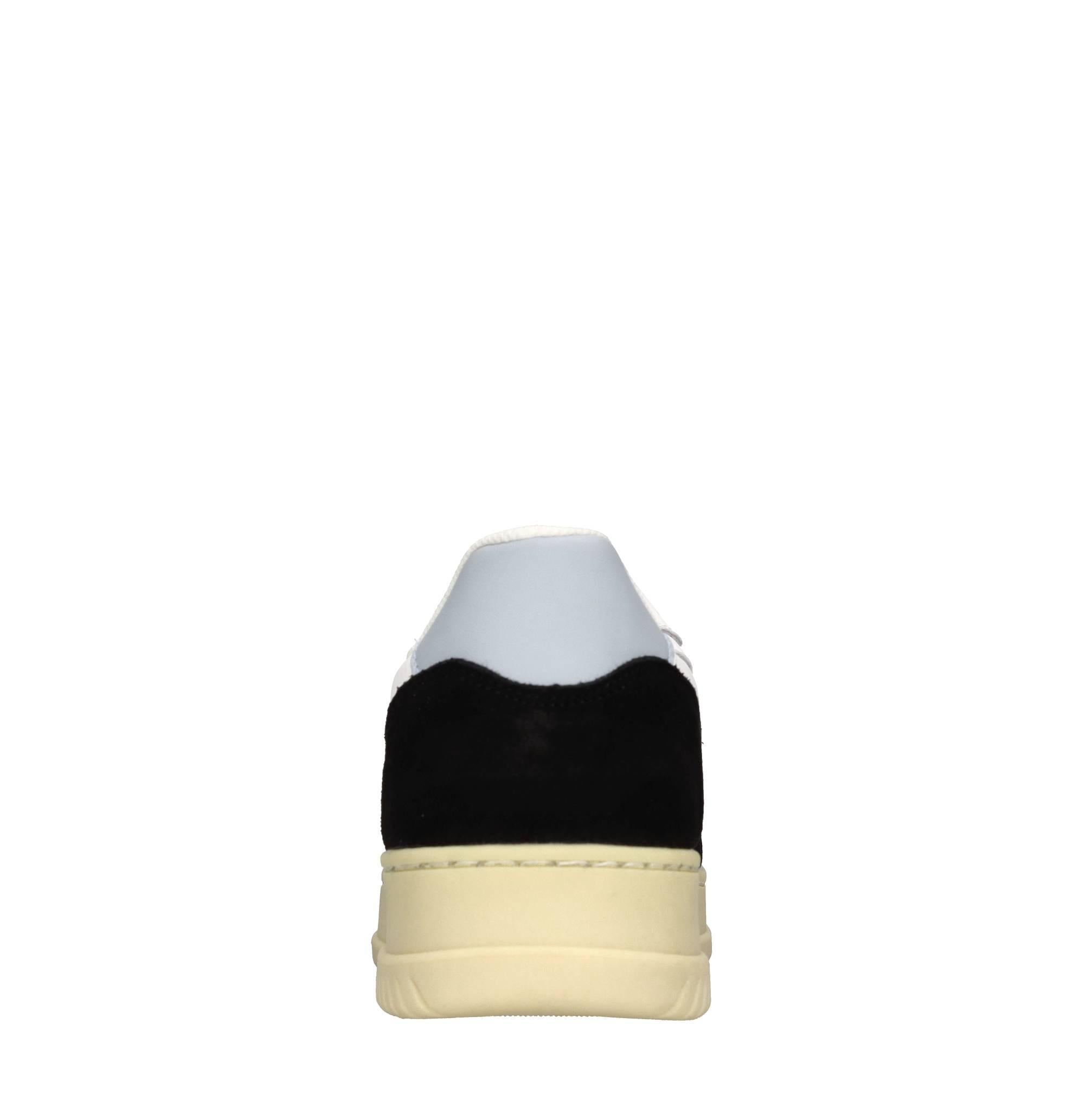 Sneakers in pelle e tessuto 