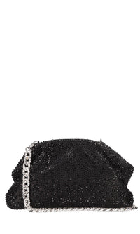 Borsa in tessuto e strass 