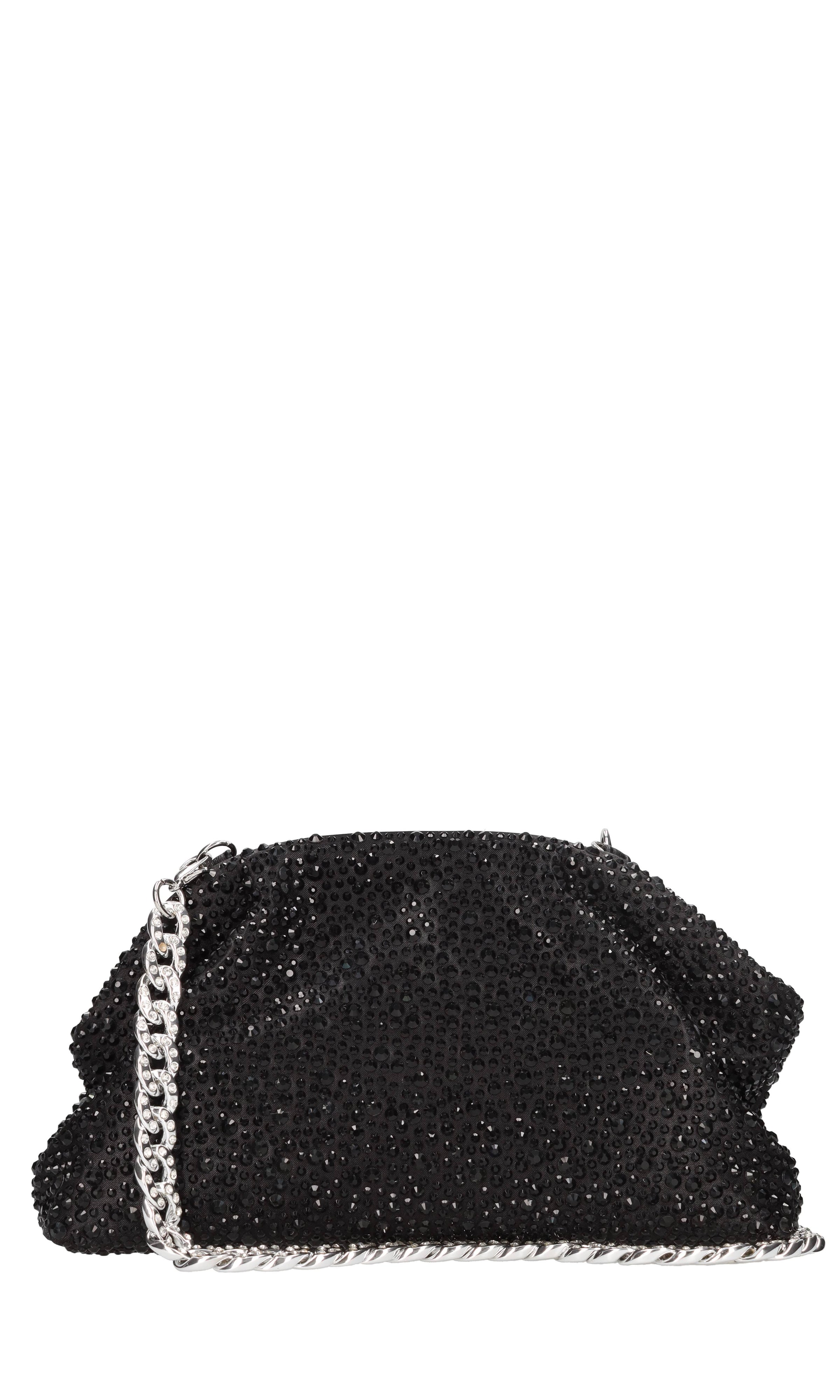 Borsa in tessuto e strass 