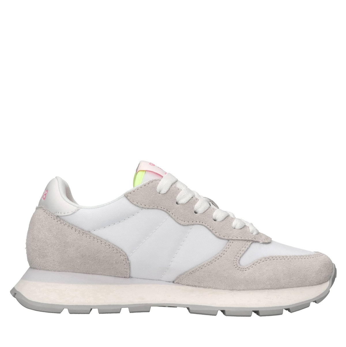 Sneakers in pelle ecopelle e tessuto 