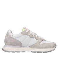 Sneakers in pelle ecopelle e tessuto 