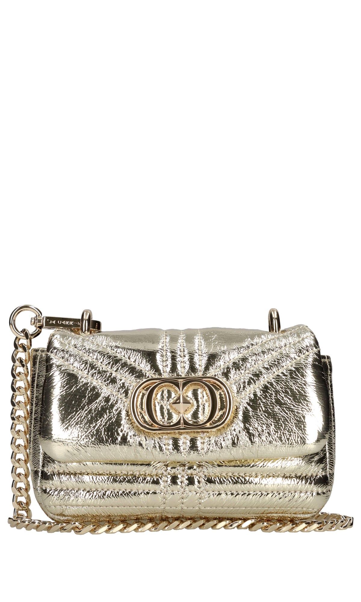 Borsa Shiny mini in pelle laminata 
