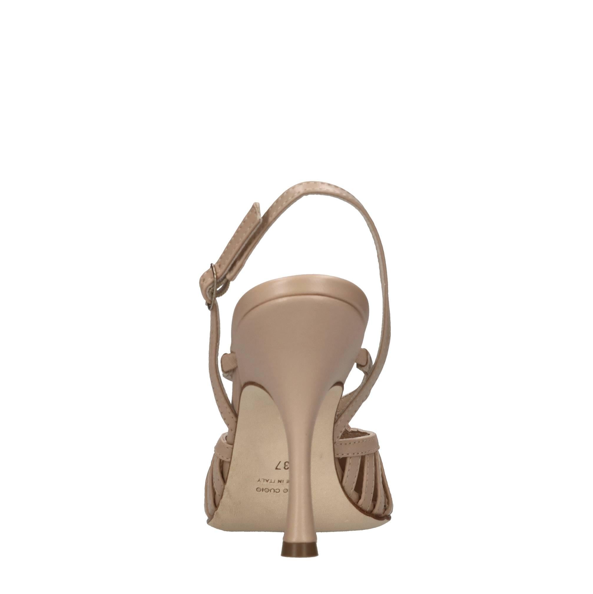 Décolleté slingback in pelle 