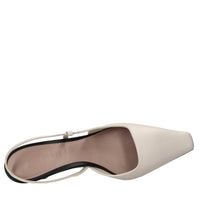 Décolleté slingback in pelle 