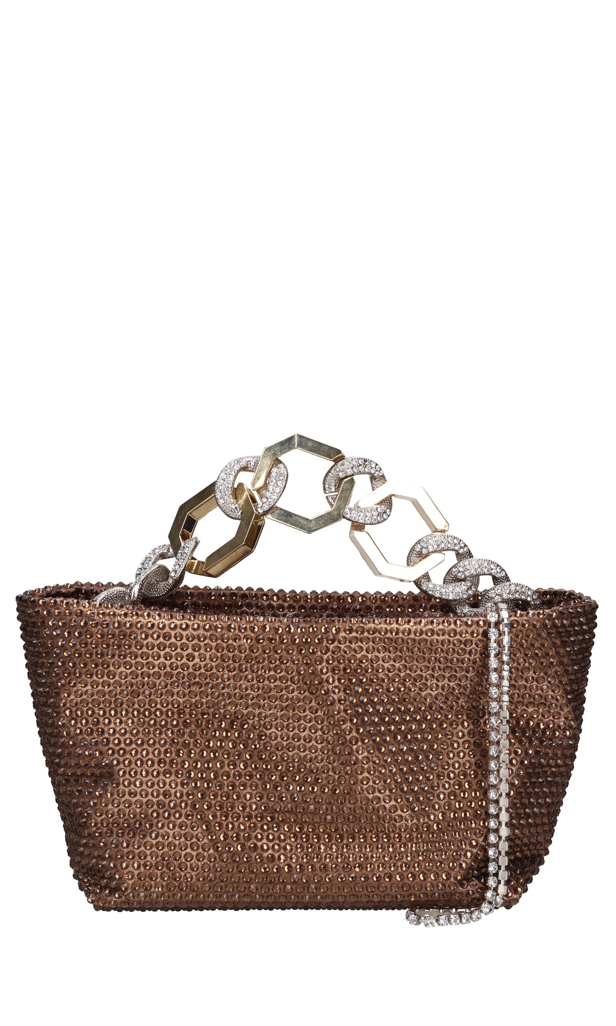 Borsa Jessye in tessuto e strass 