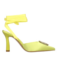 Décolleté slingback in raso 