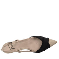 Décolleté slingback Girasol in pelle e tessuto 