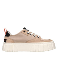 Sneakers in tessuto e pelle 