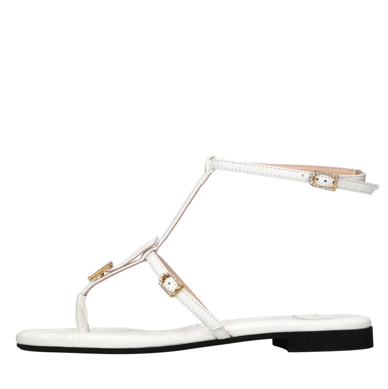 Sandali flat in pelle 
