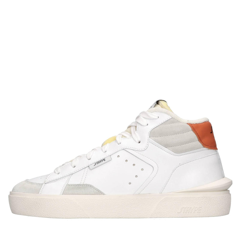 Sneakers in pelle e tessuto 