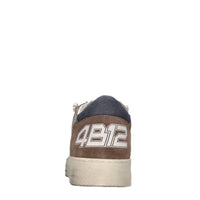 Sneakers in pelle e tessuto 