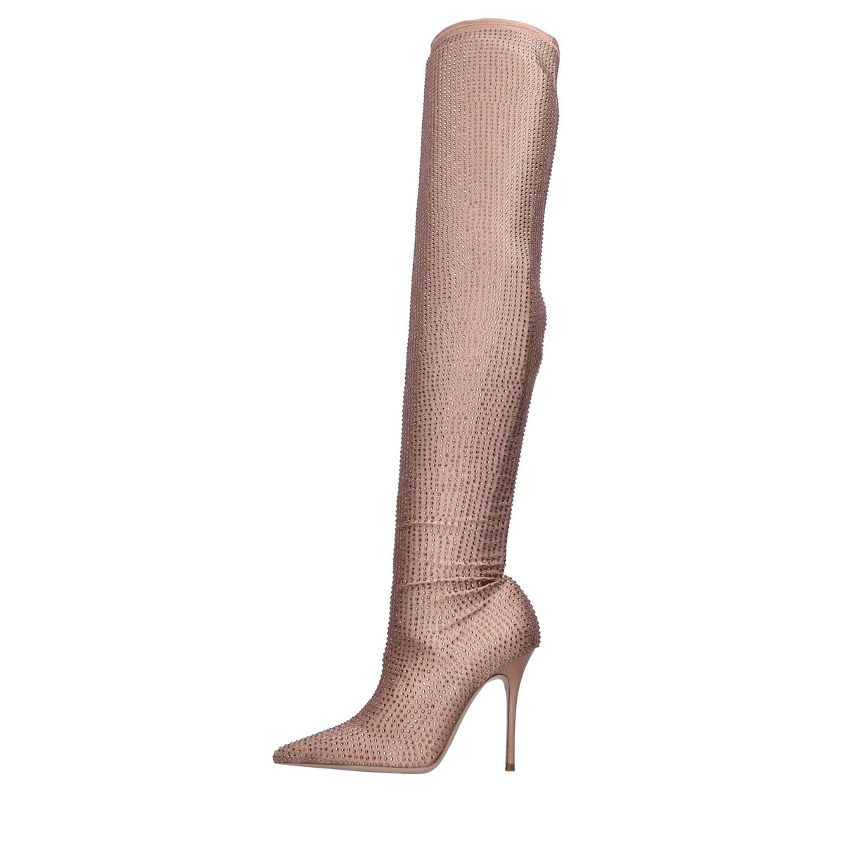 Stivali cuissardes Logan in lycra e strass 