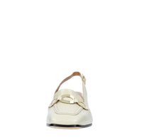 Décolleté slingback in pelle 