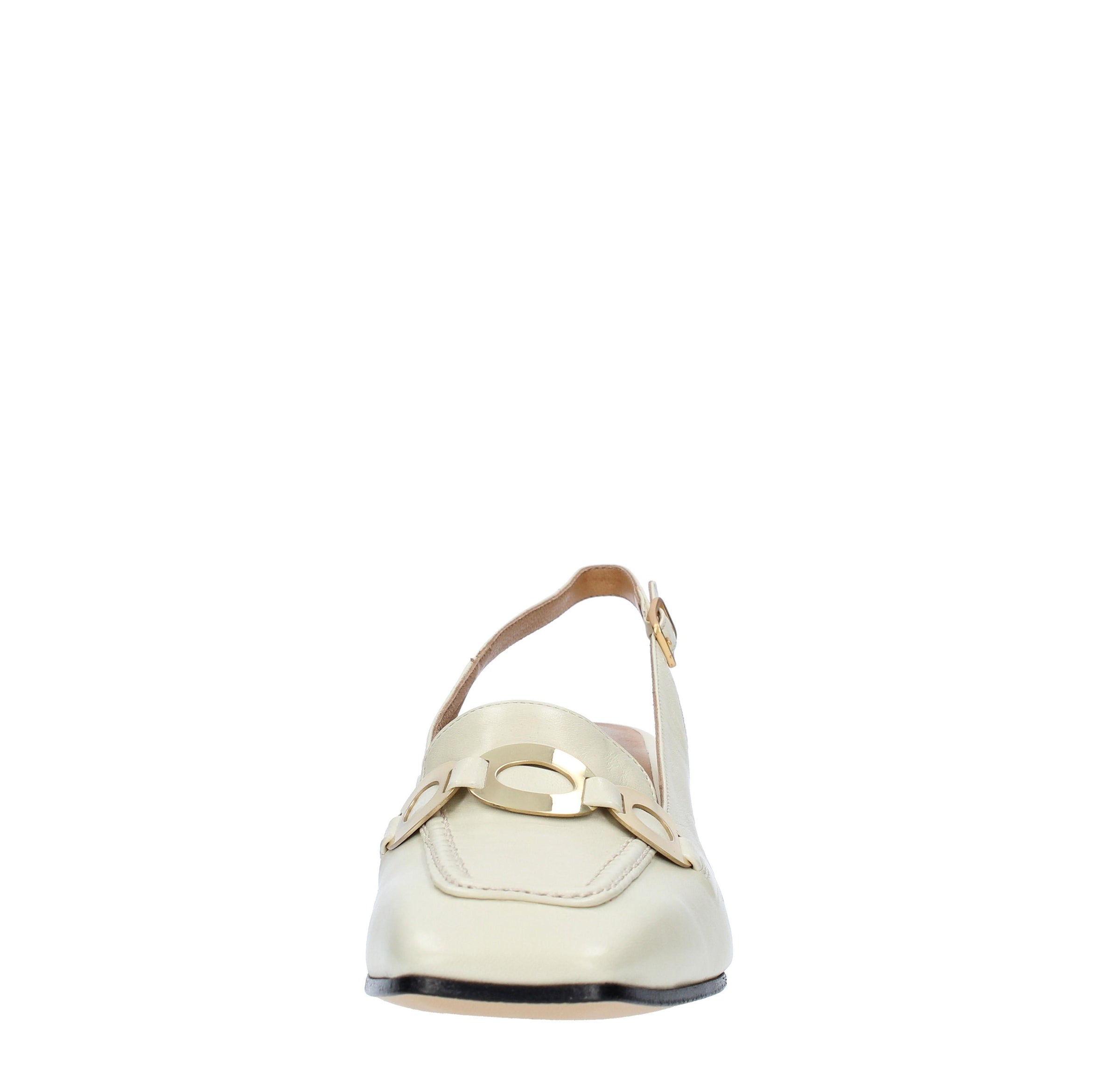 Décolleté slingback in pelle 