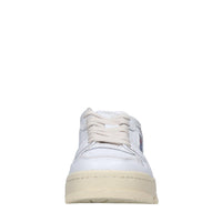 Sneakers in pelle e tessuto 