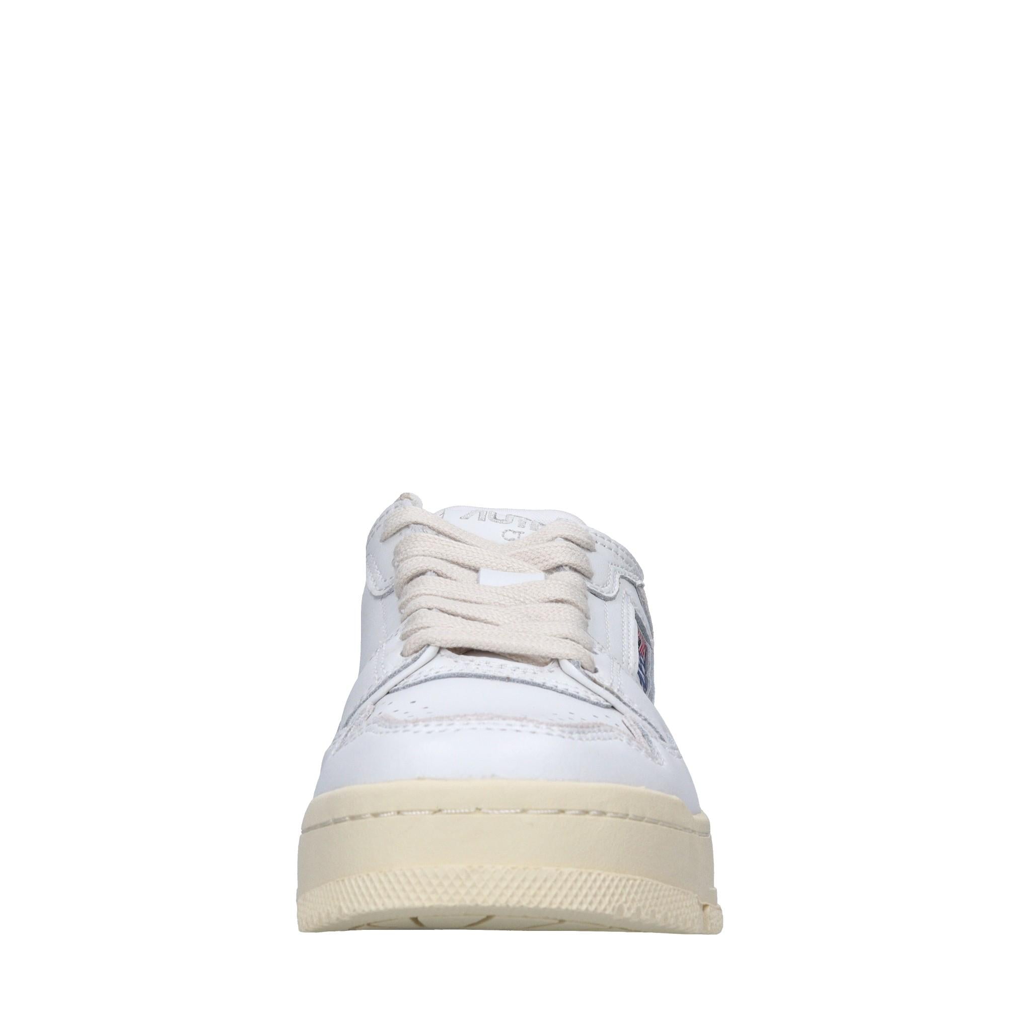 Sneakers in pelle e tessuto 