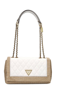 Borsa in ecopelle e rafia 