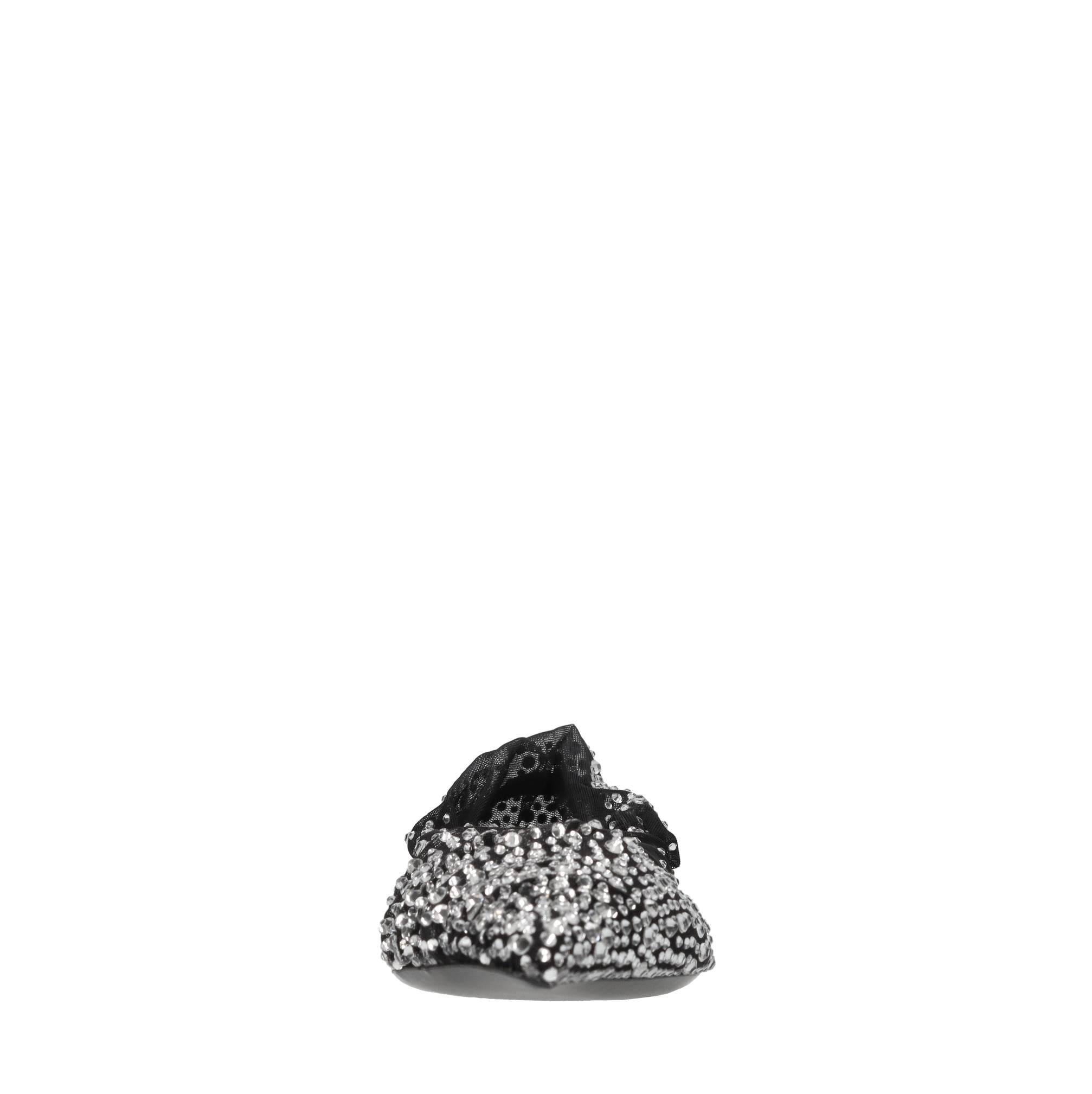 Ballerine slingback in tulle e strass 
